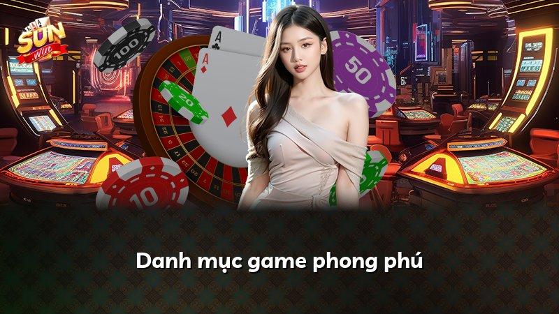Danh mục game phong phú